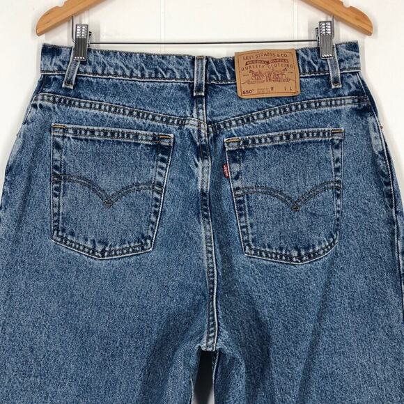 Levi’s VTG 90s 550 Jean High Rise Relaxed Fit Tapered Leg Waist 32 Tag Size 16 L - Picture 7 of 16